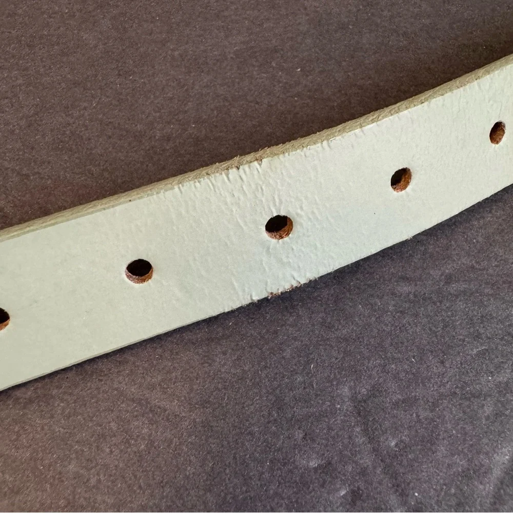 Treasure & Bond Sienna Western Leather Belt Sea Green Gold Tone Buckle‎ XL